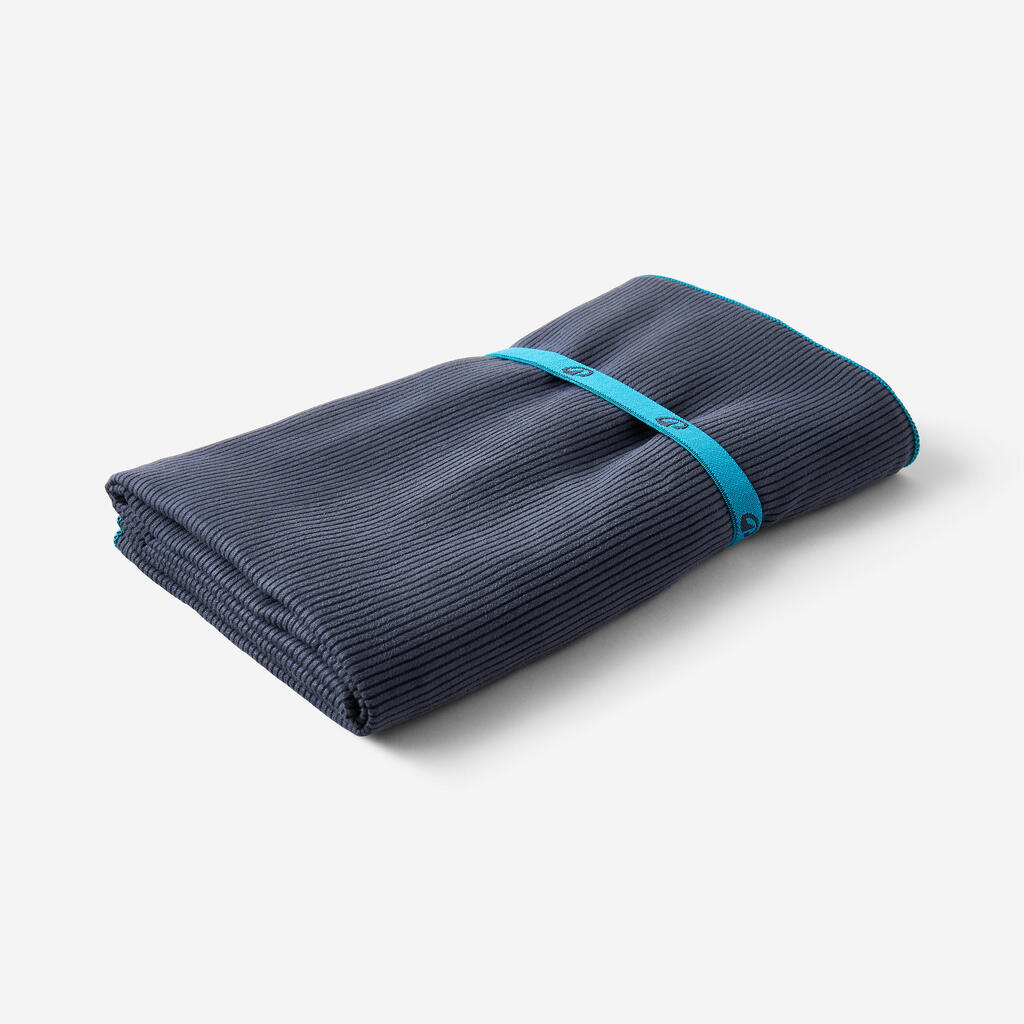 Serviette De Bain Microfibre A Rayures vert foncé/ vert Taille XL 110 x 175 cm