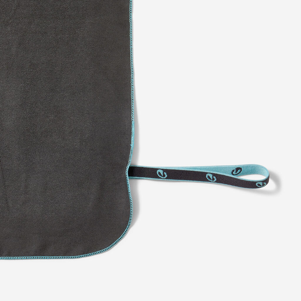 Ultra compact microfibre towel size XL 110 x 175 cm - black