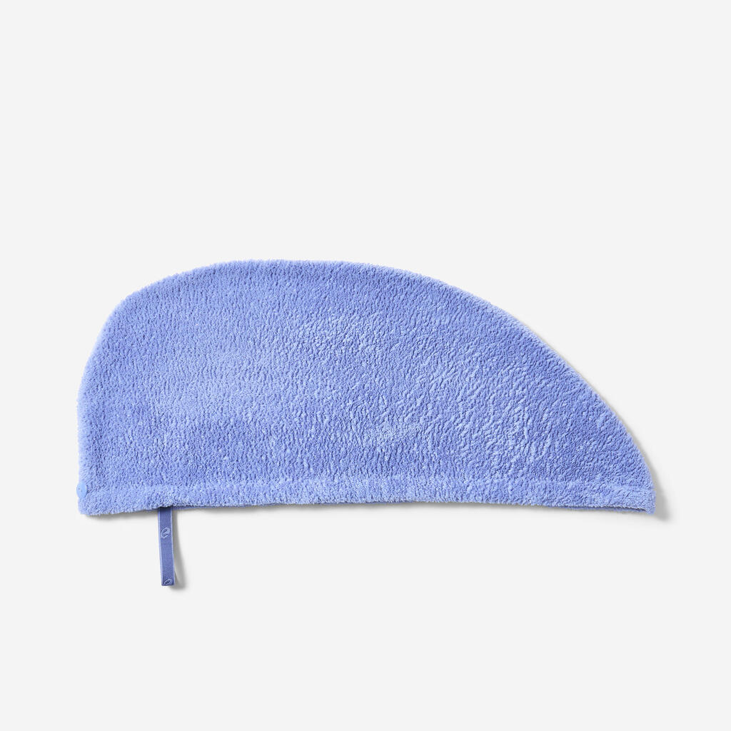 Serviette de bain microfibre douce pour cheveux bleu