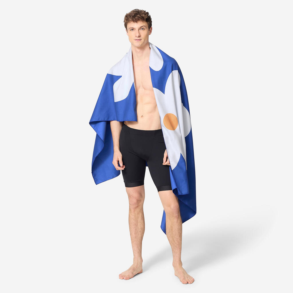 Microfibre towel size XL 110 x 175 cm - flower print