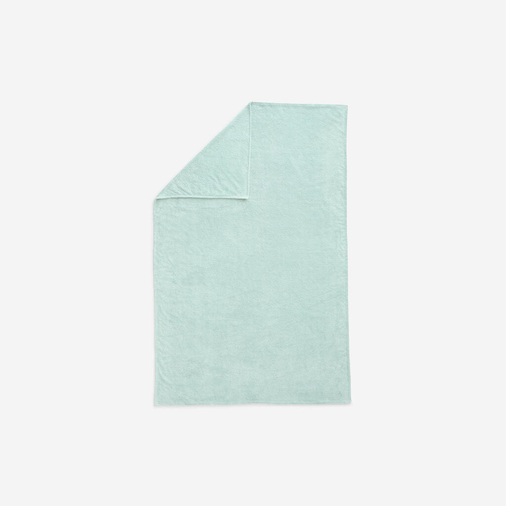 Serviette de bain microfibre ultra douce vert clair taille XL 110 x 175 cm