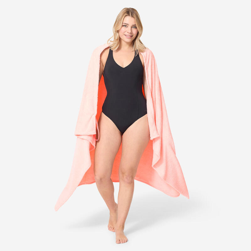 Linge de bain ultra douce rose clair taille xl 110 x 175 cm