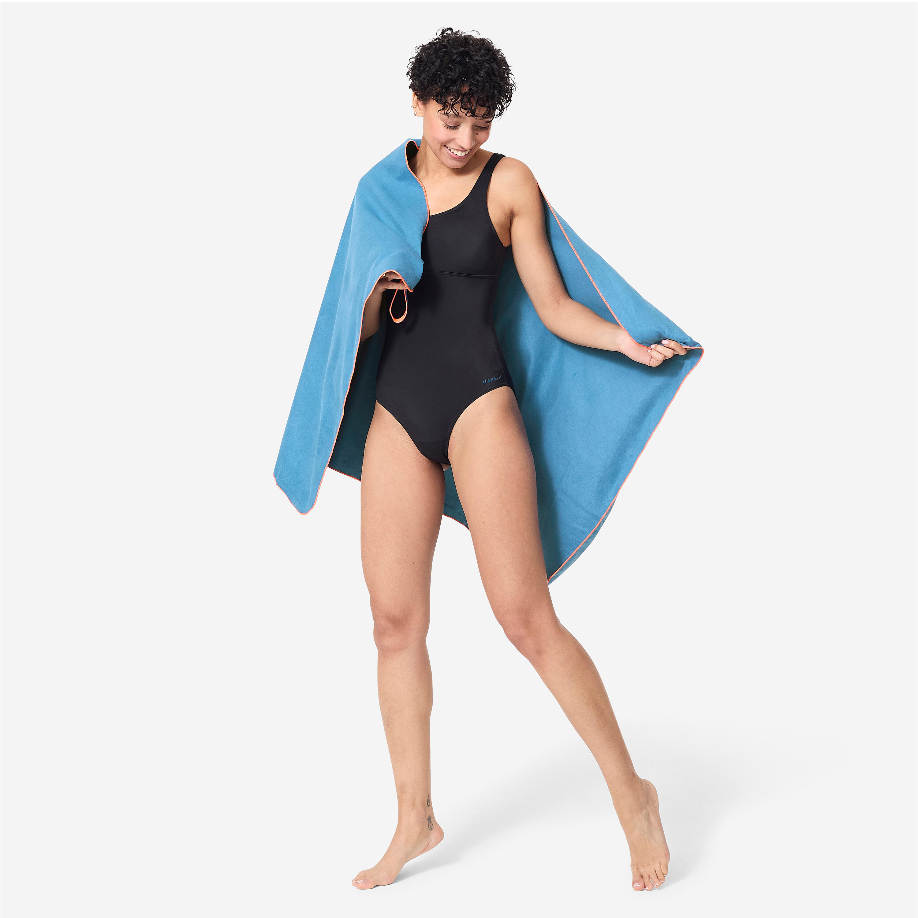 Microfibre Pool Towel Size L - Blue - NABAIJI