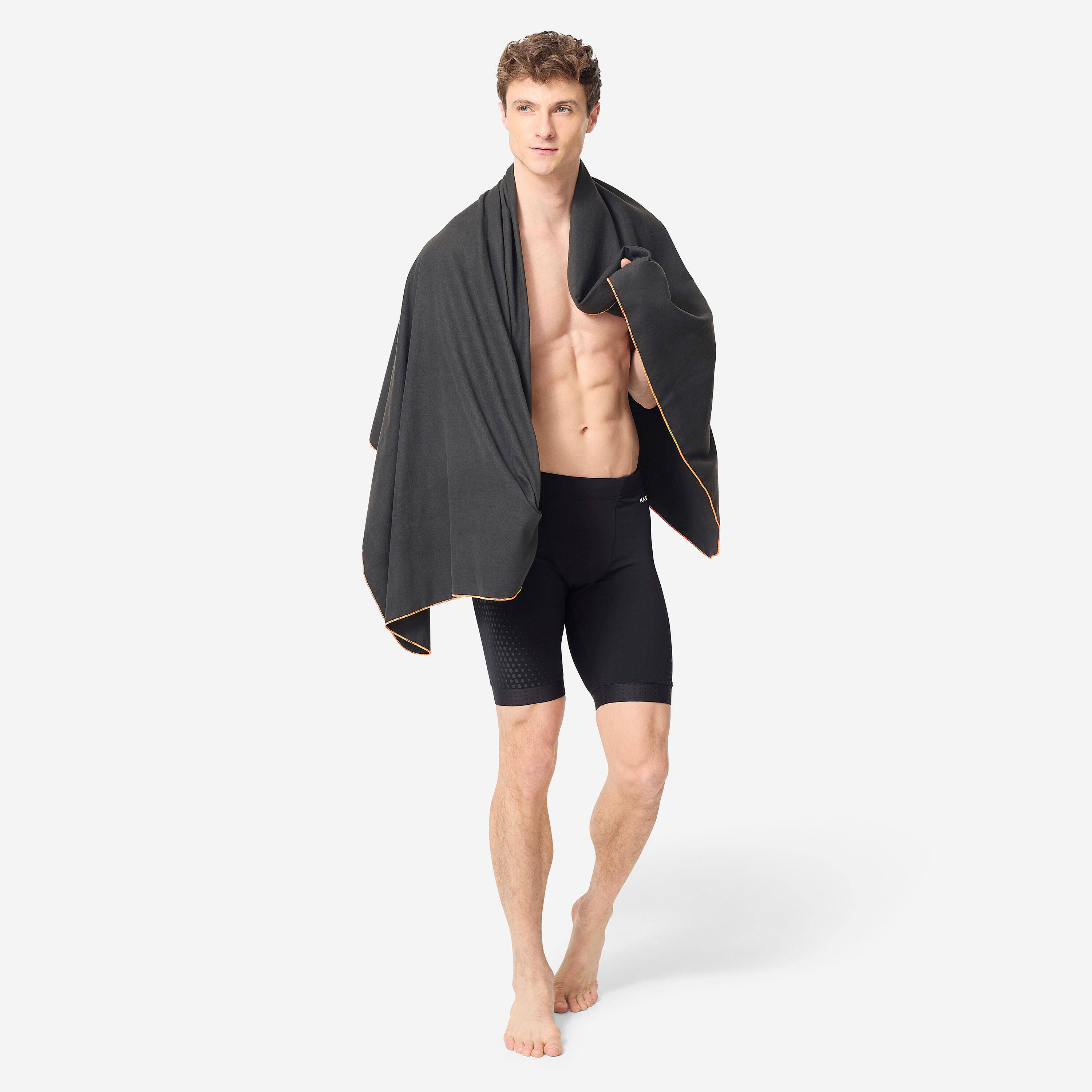 Microfibre Pool Towel Size Large (85x160 cm) Lightweight & Quick-Dry Dark Grey -  3