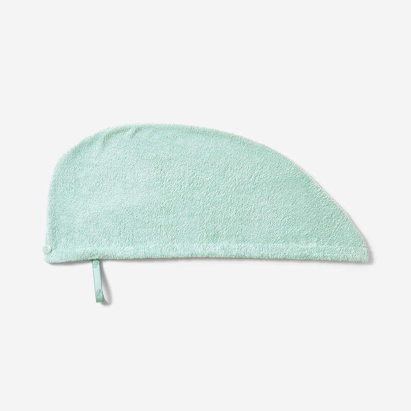 Serviette de bain microfibre douce pour cheveux vert clair