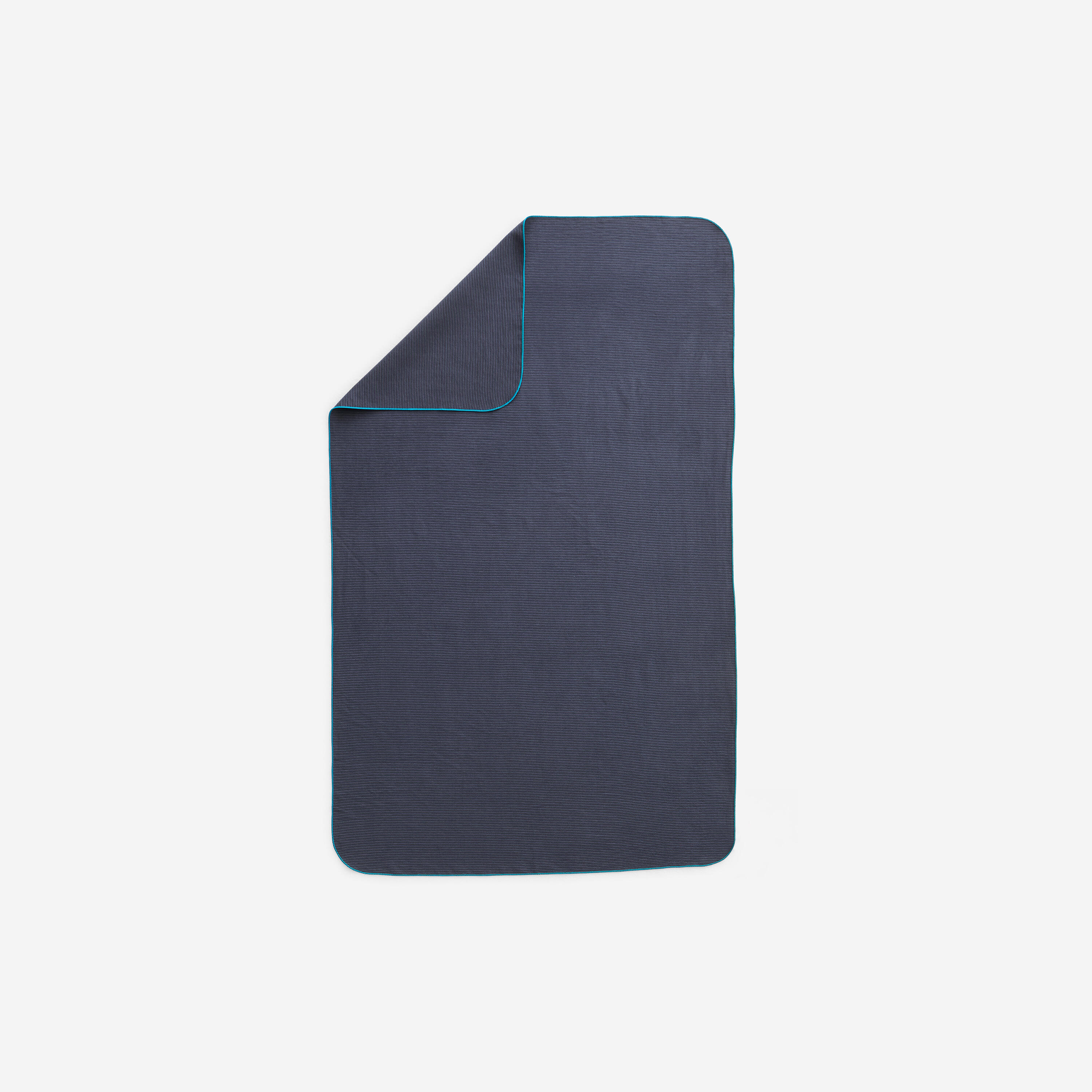 Swimming Microfibre Towel Size L 80 x 130 cm - Striped Dark Blue