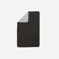 Microfibre Swimming Towel Size XL 110 x 175 cm Black/Grey Striped