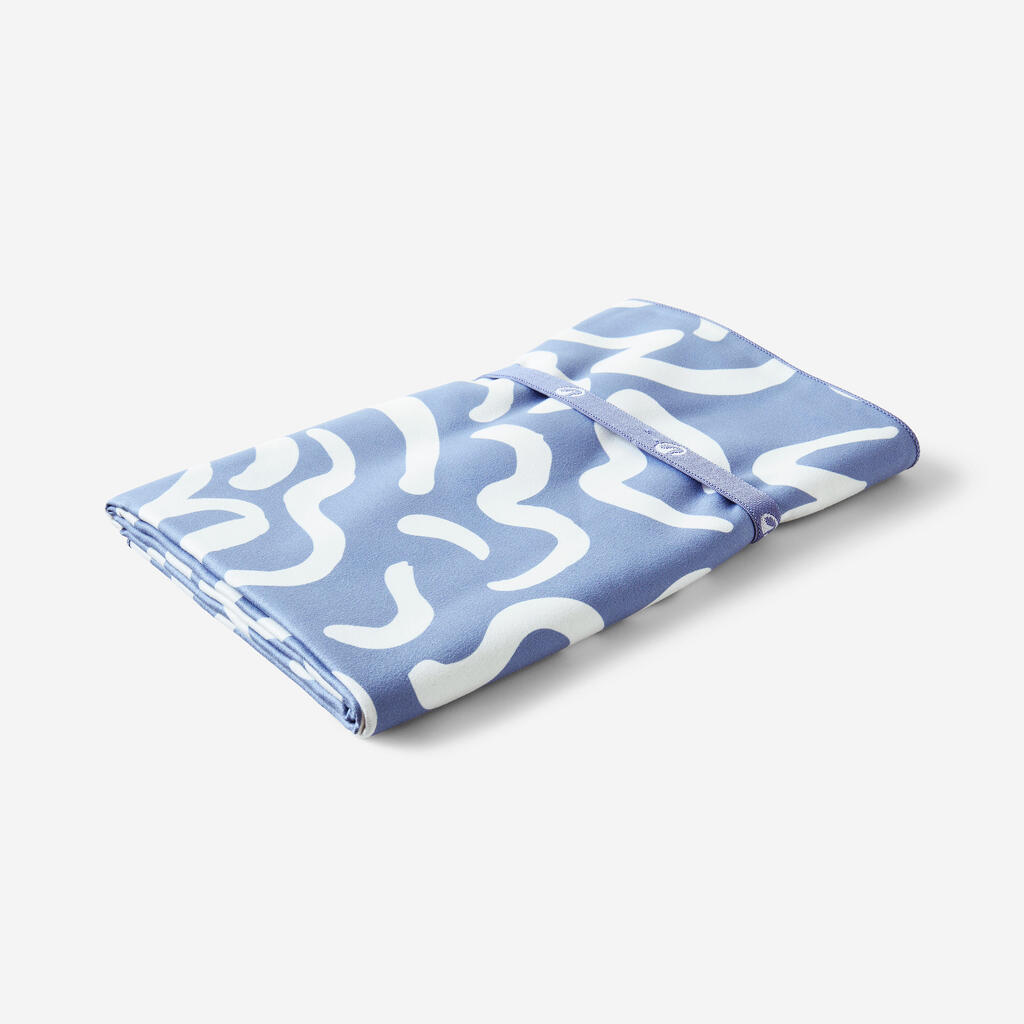 Mikrofaser-Badetuch XL 110 × 175 cm - Tria blau Print