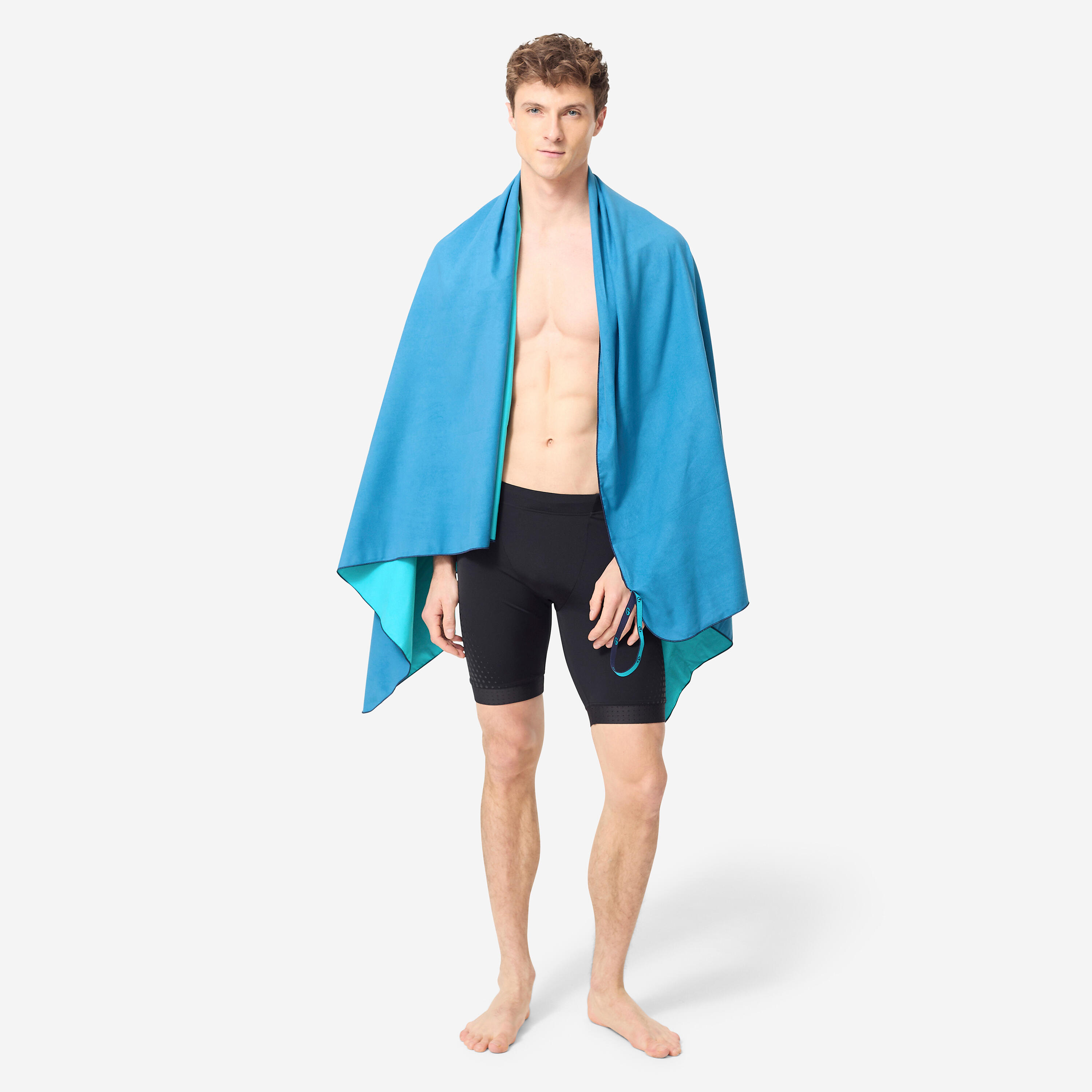 DECATHLON Uterák z mikrovlákna veľkosť XL modro-zelený