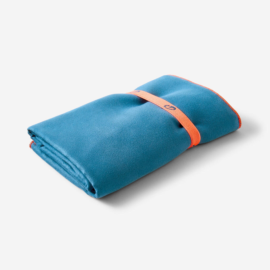 Serviette de bain microfibre bleu taille m 60 x 80 cm