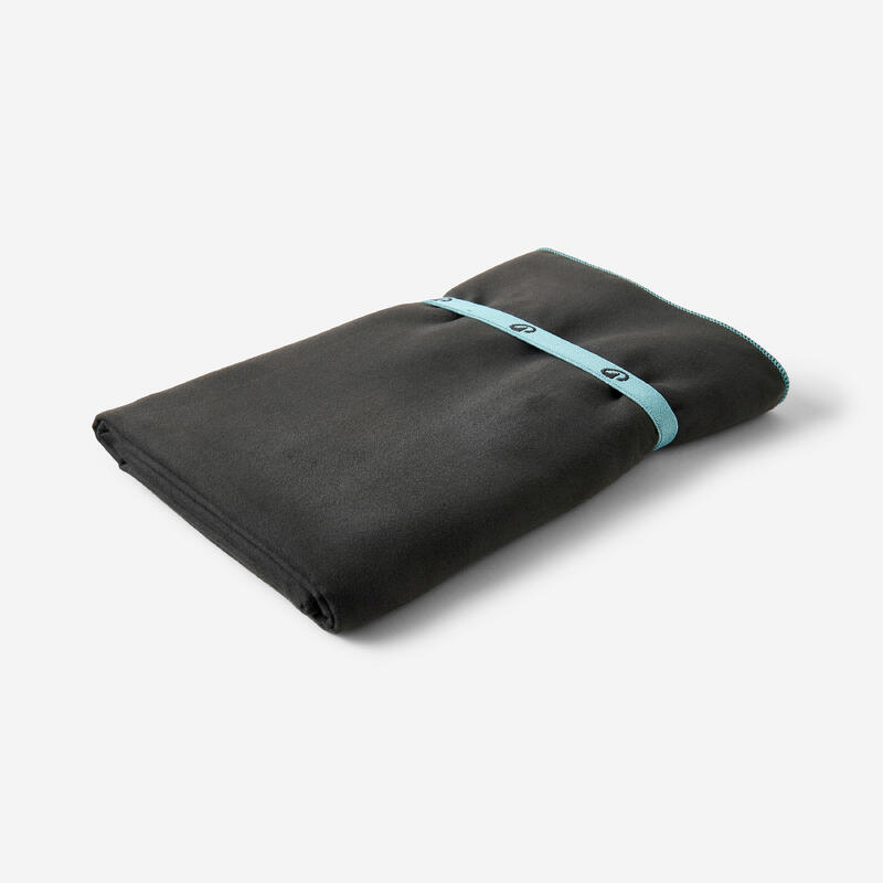 Serviette microfibre ultra compacte taille XL 110 x 175 cm - noir