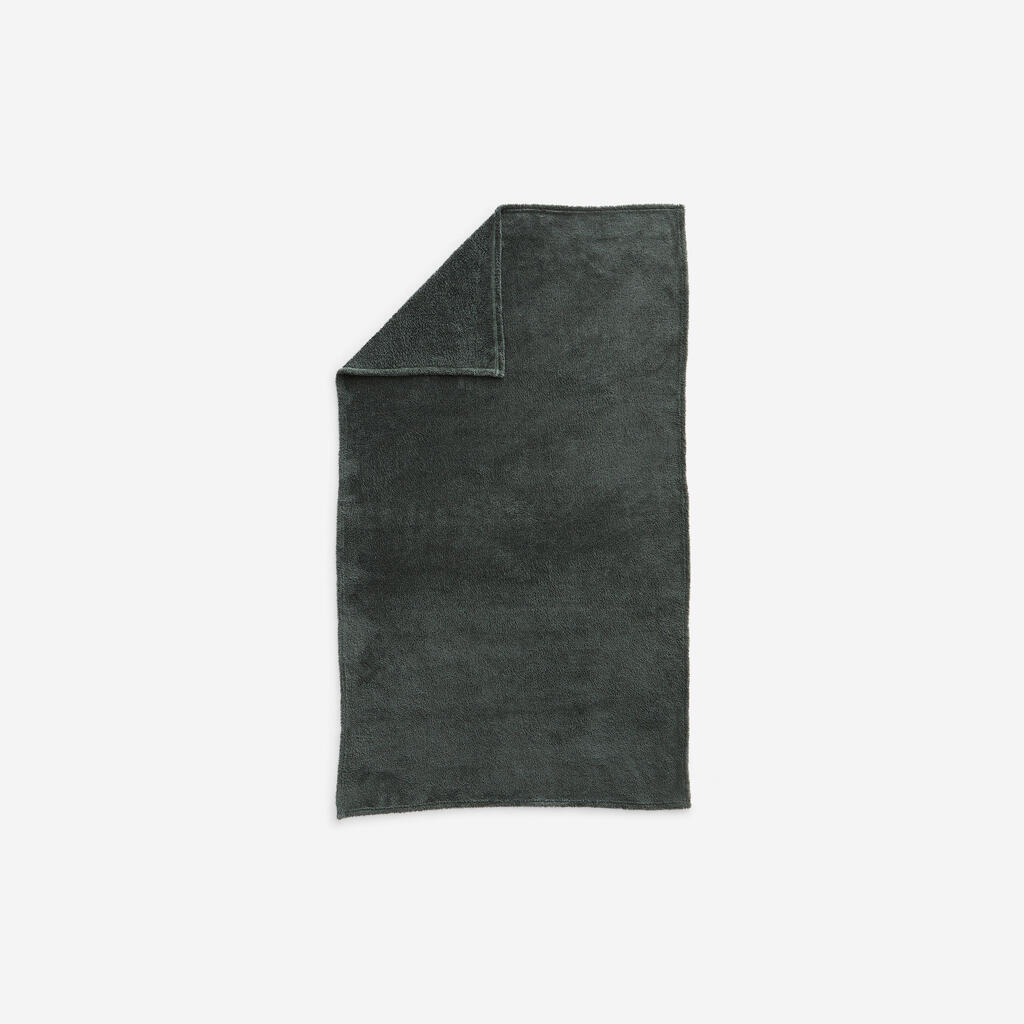 Serviette de bain microfibre ultra douce vert kaki taille l 80 x 130 cm