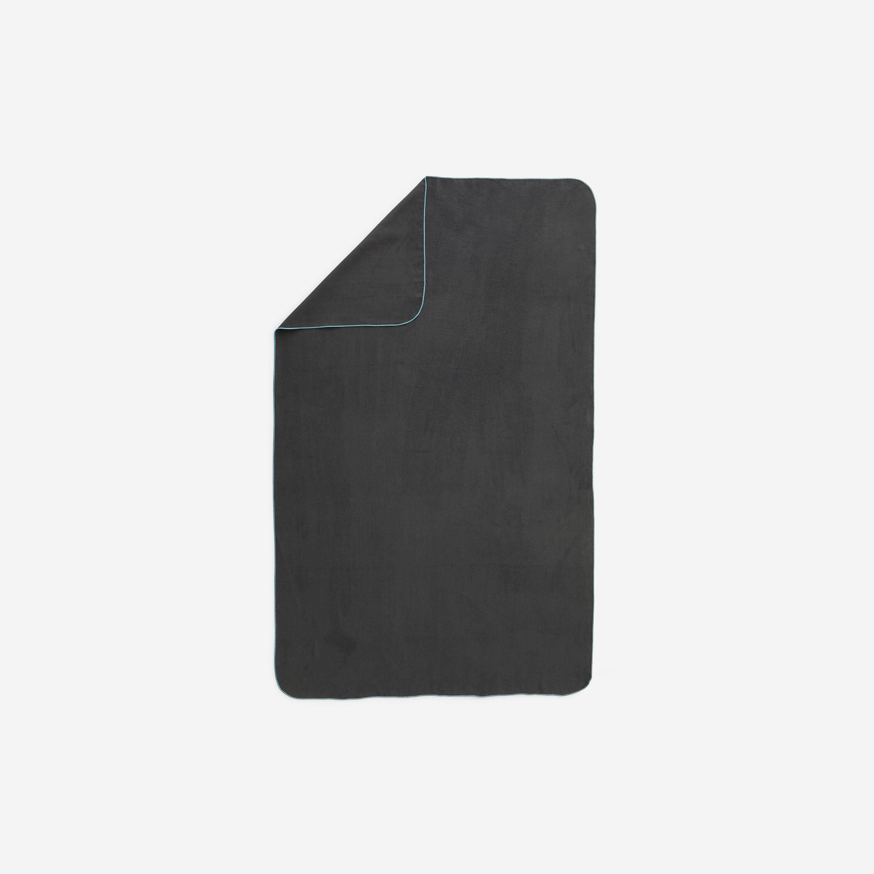 Microfibre towel size L 80 x 130 cm - black -  2