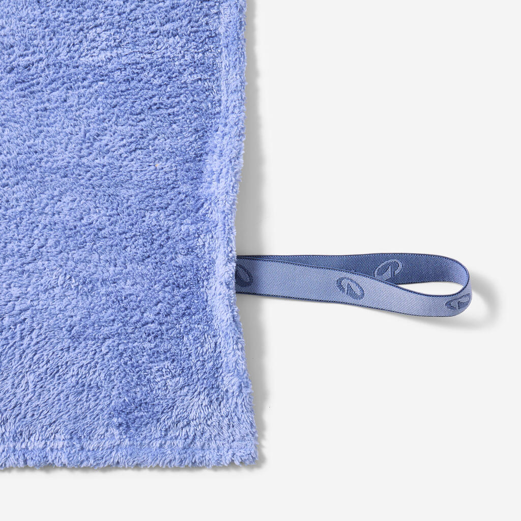 Serviette de bain microfibre ultra douce bleu taille l 80 x 130 cm