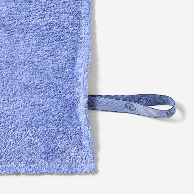 Serviette de bain microfibre ultra douce bleu taille l 80 x 130 cm