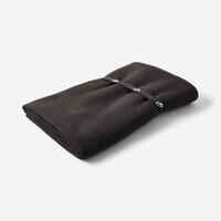 Microfibre Swimming Towel Size XL 110 x 175 cm Black/Grey Striped
