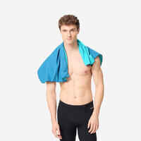 Microfibre Towel for Swimming Size M 60 x 80 cm double-sided Blue/Green
