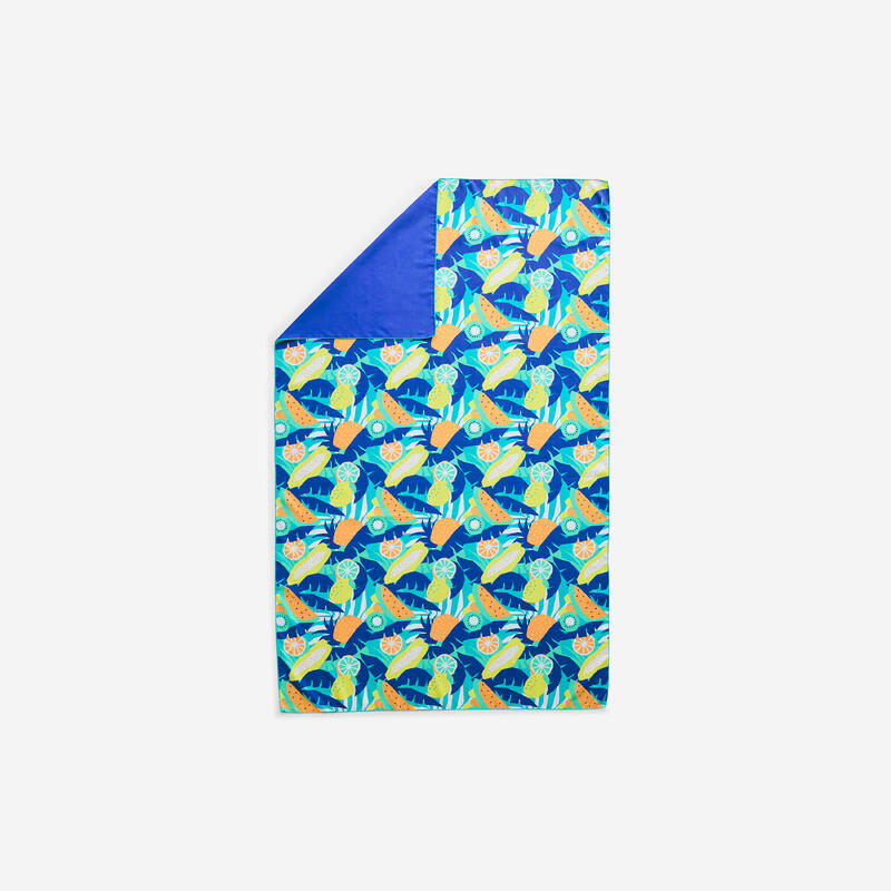 Toalha microfibra tamanho XL 110 x 175 cm - estampado azul verde