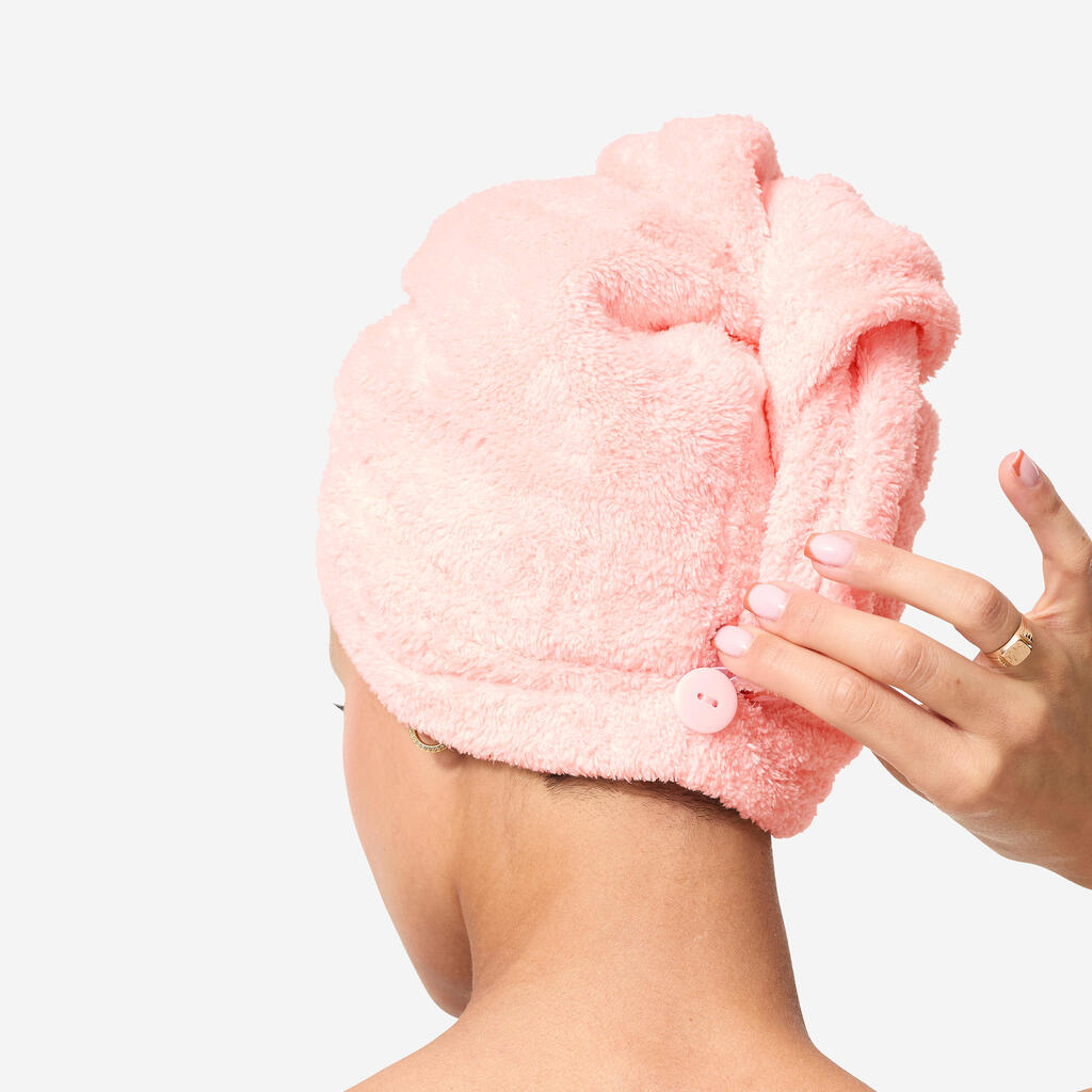 Serviette de bain microfibre douce pour cheveux bleu