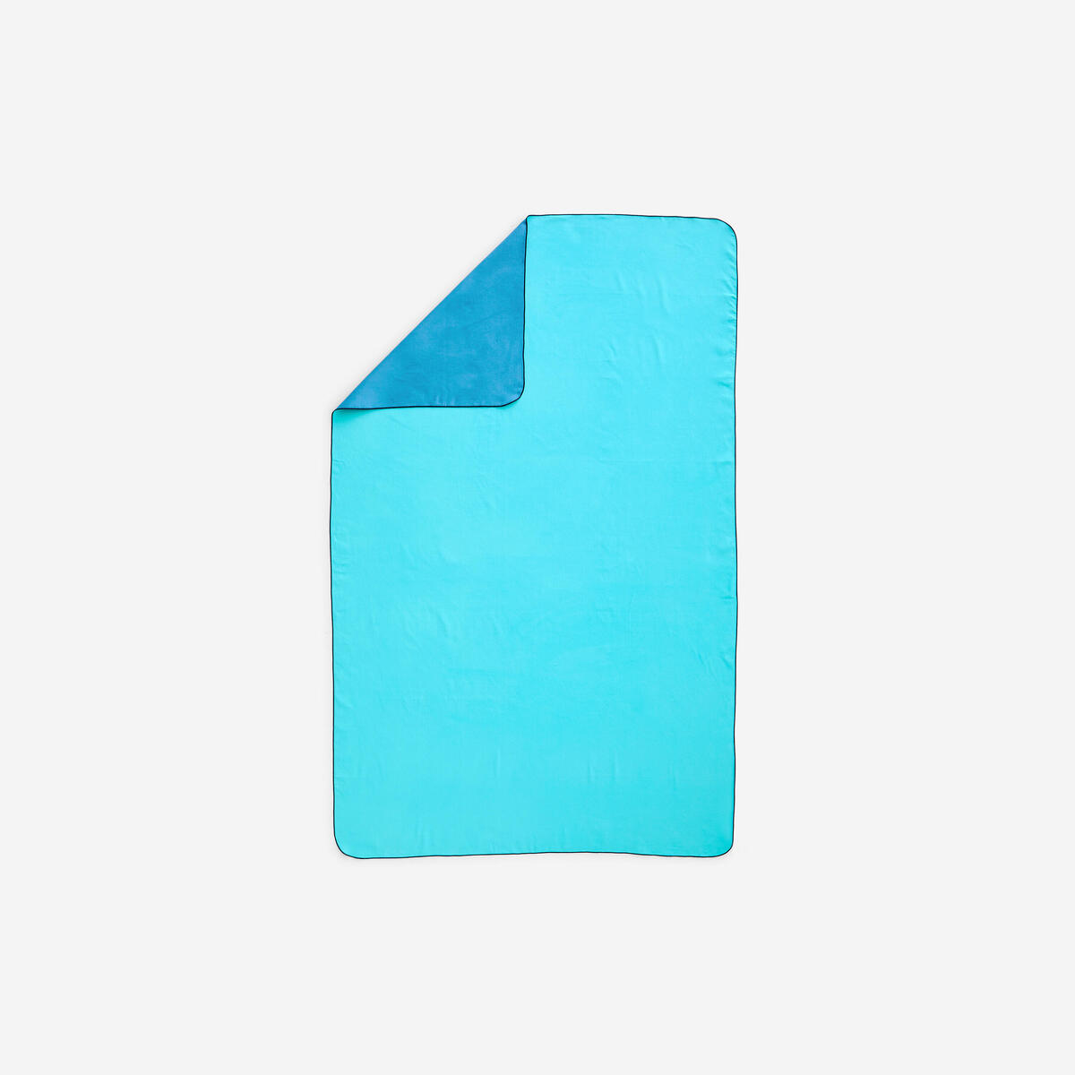 Serviette Microfibre Double Face Bleu/Vert Ultra Compacte Taille XL 110 x 175 cm