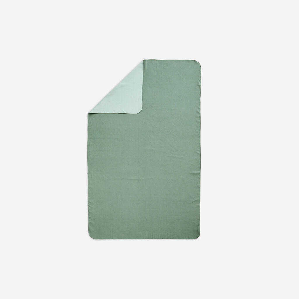 Microfibre Towel Size XL 110 x 175 cm - Striped Dark Green