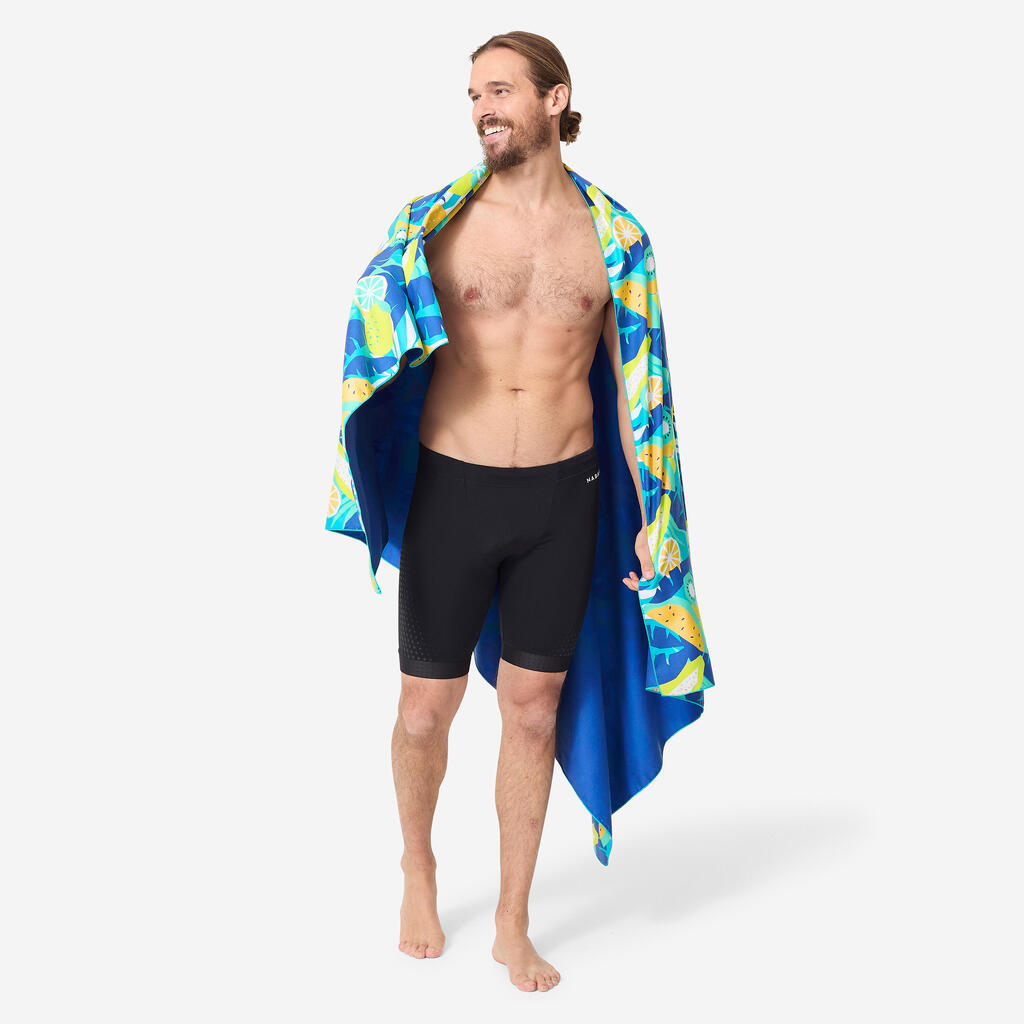 Microfibre towel size XL 110 x 175 cm - flower print