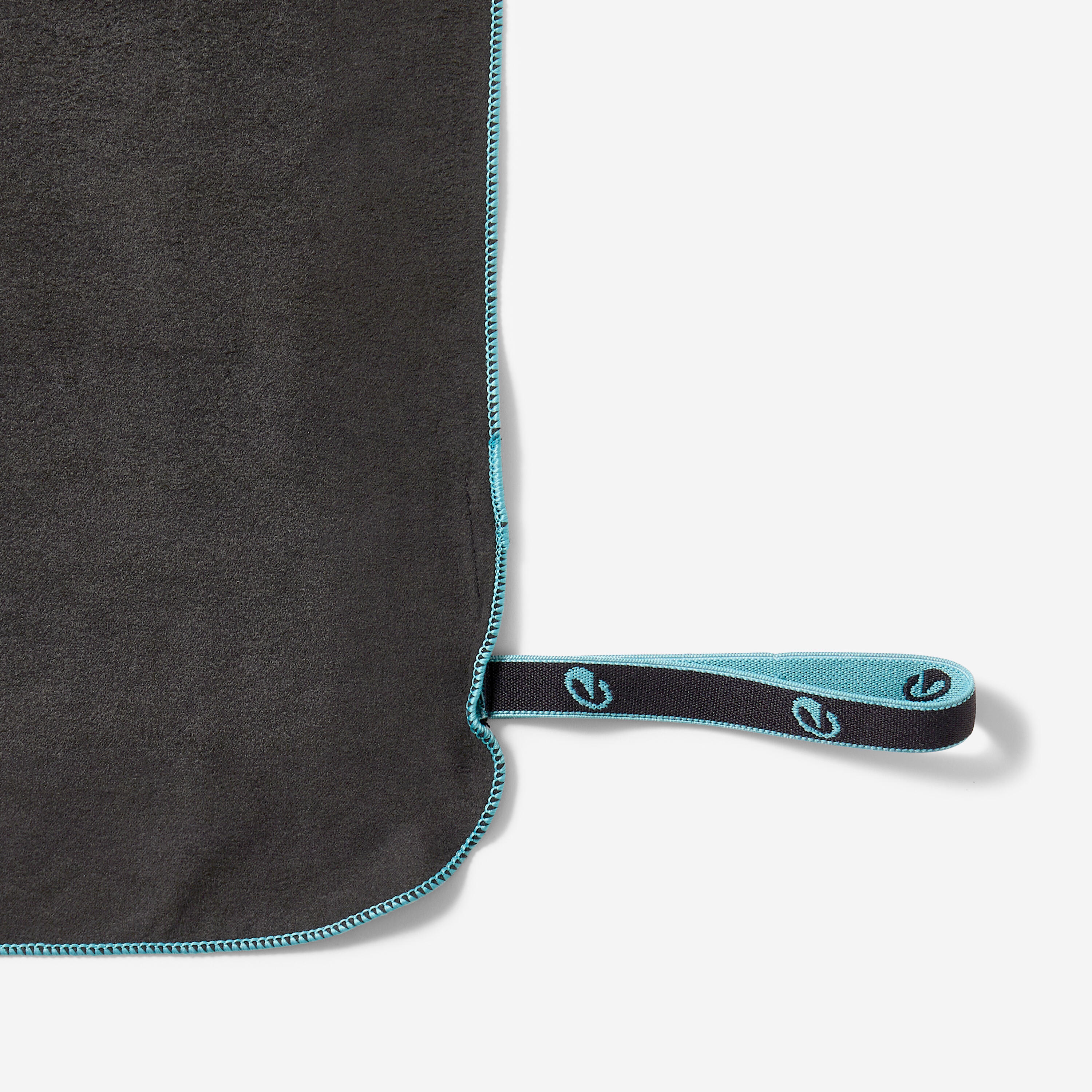 Serviette microfibre taille L 80 x 130 cm - noir - NABAIJI