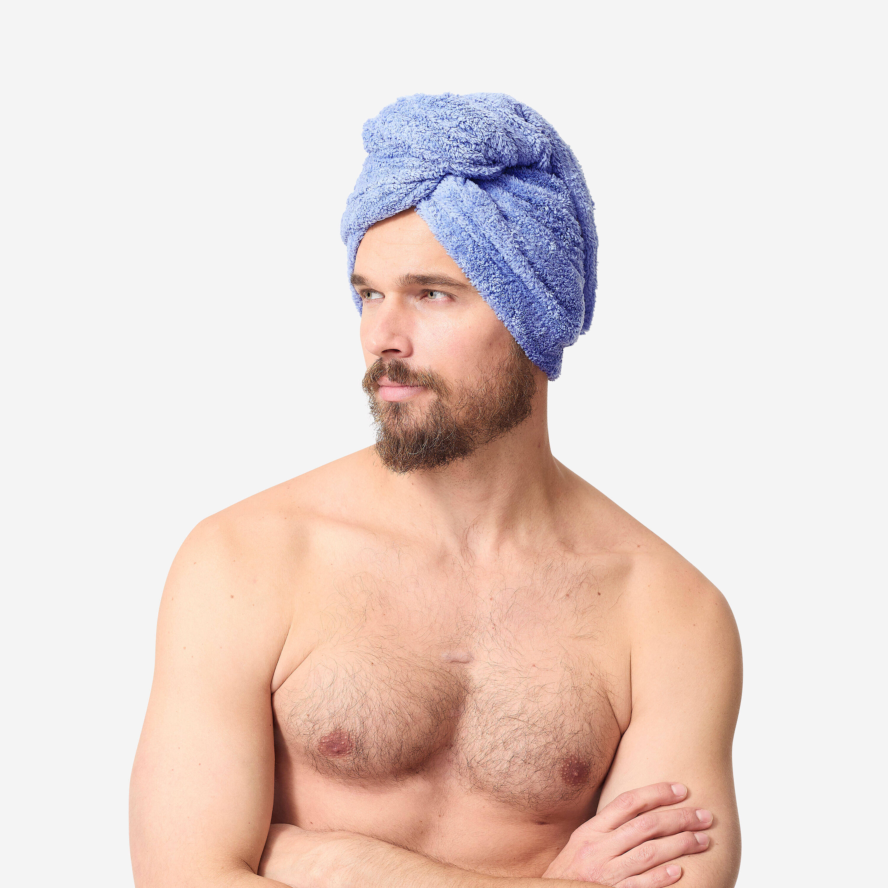 Swimming Soft Microfibre Hair Towel Blue -  5