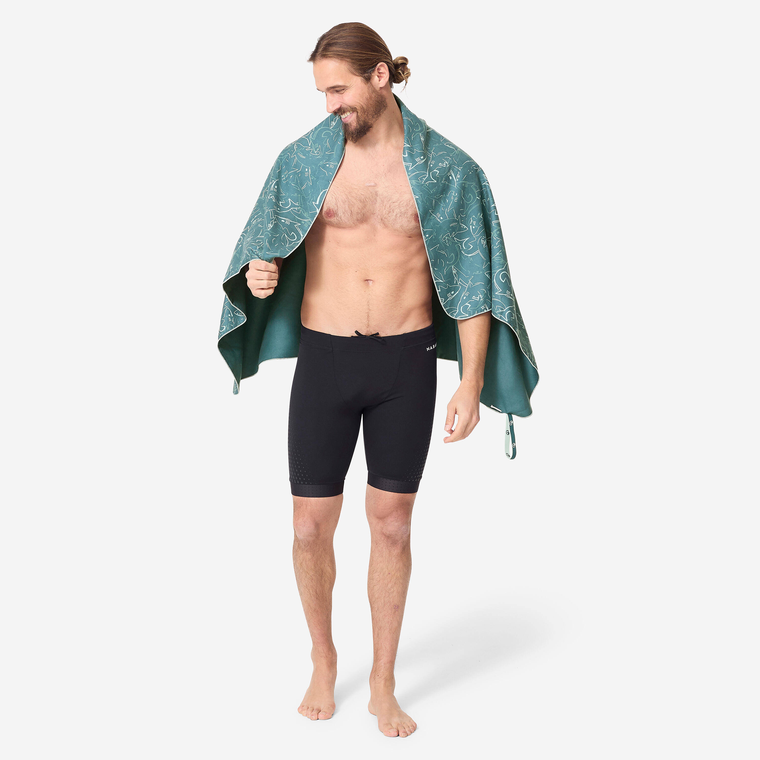 Compact Microfibre Swimming Towel Size L 80 x 130 cm - print -  4