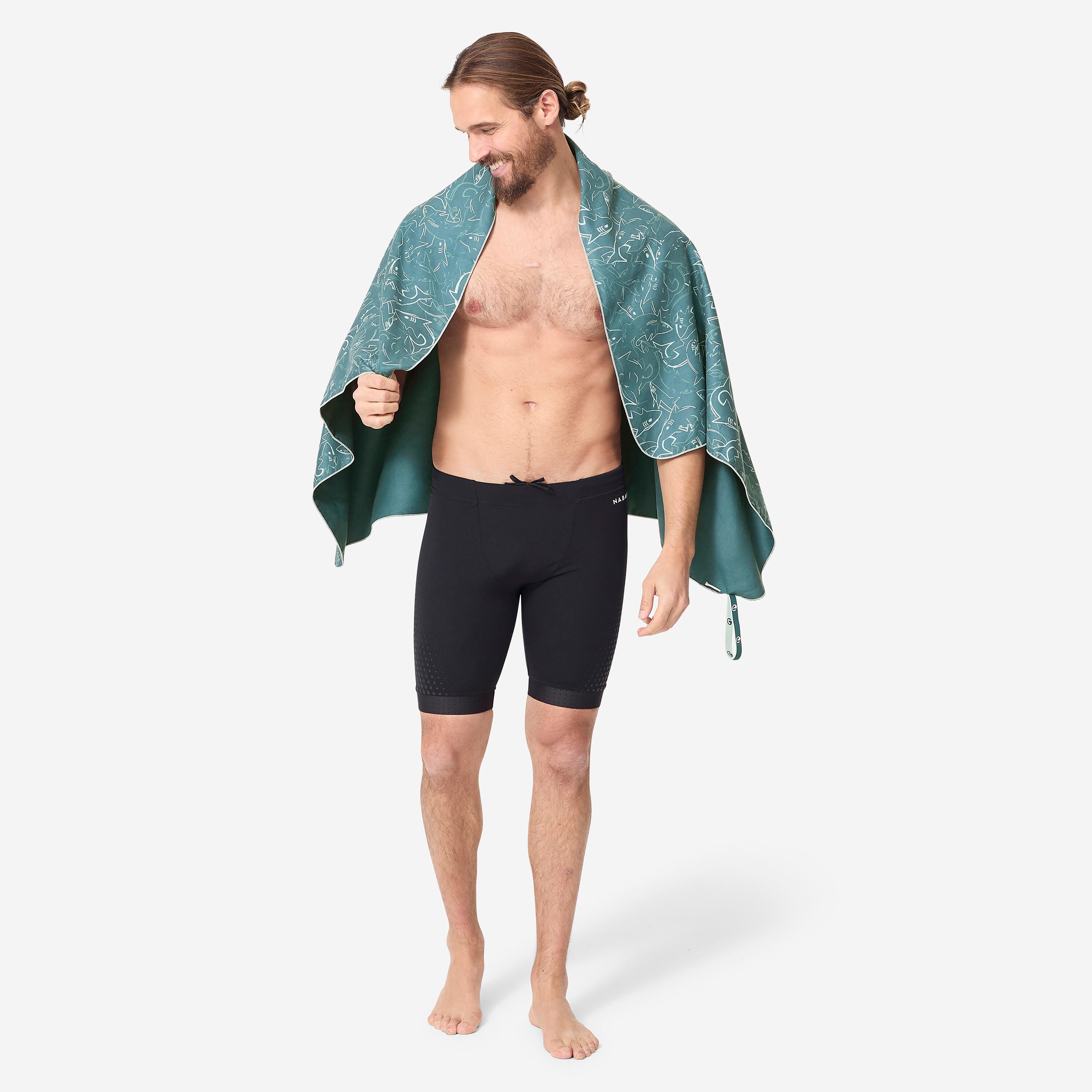 Serviette de bain en microfibre compacte taille L 80 x 130 cm - Imprimé - NABAIJI