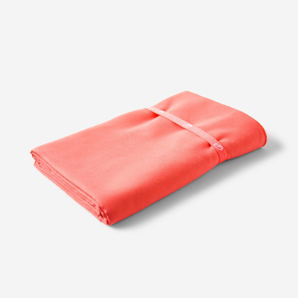 Mikrofaser-Handtuch ultrakompakt XL 110 × 175 cm - schwarz 