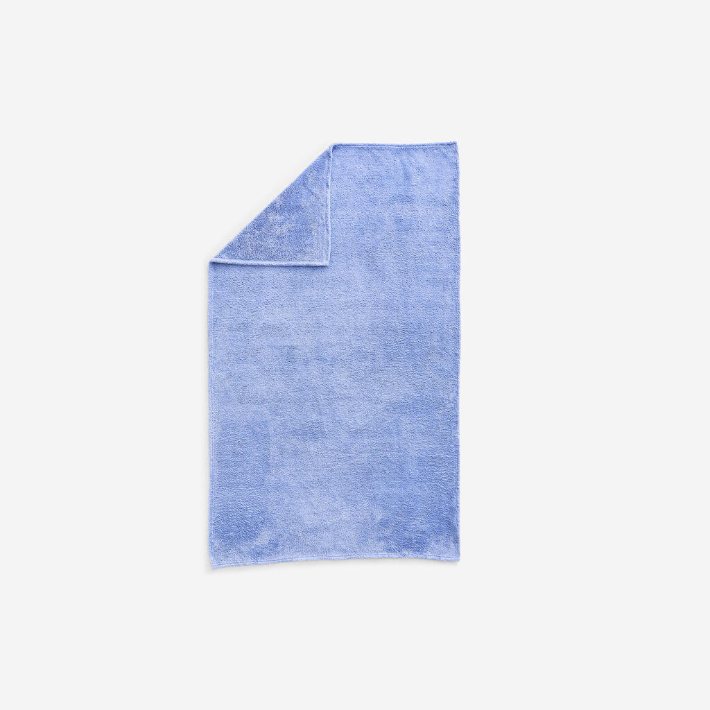 Serviette de bain microfibre ultra douce bleu taille l 80 x 130 cm