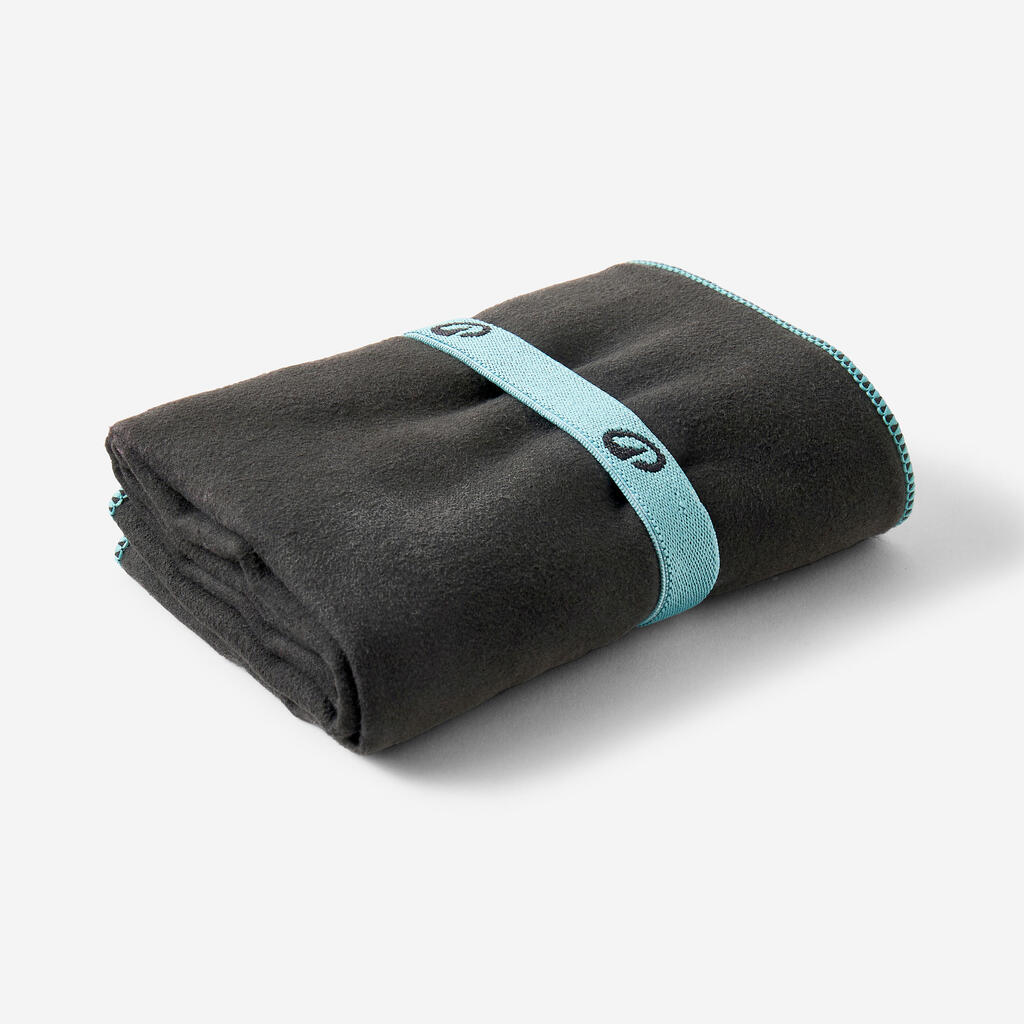 Mikrofaser-Handtuch ultrakompakt M 60 × 80 cm - schwarz 