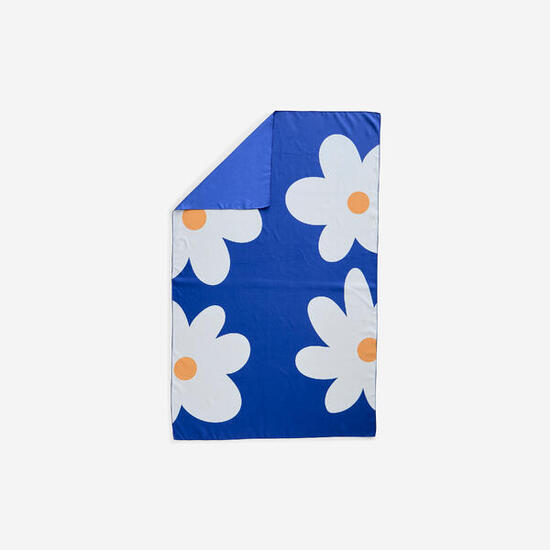 Microvezel handdoek maat XL 110 x 175 cm bloemenprint