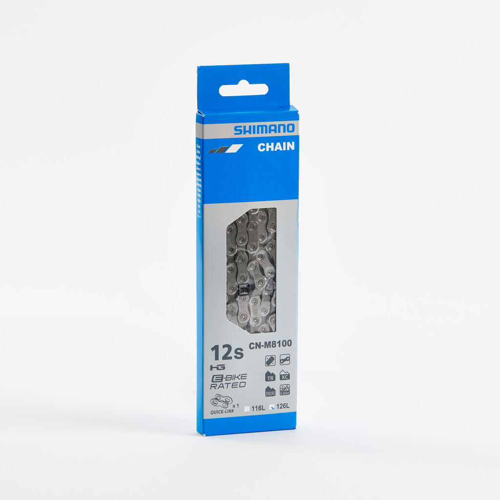 Shimano bike chain - Deore XT CN-M8100 - 12 speed - 126 links - with Quick Link