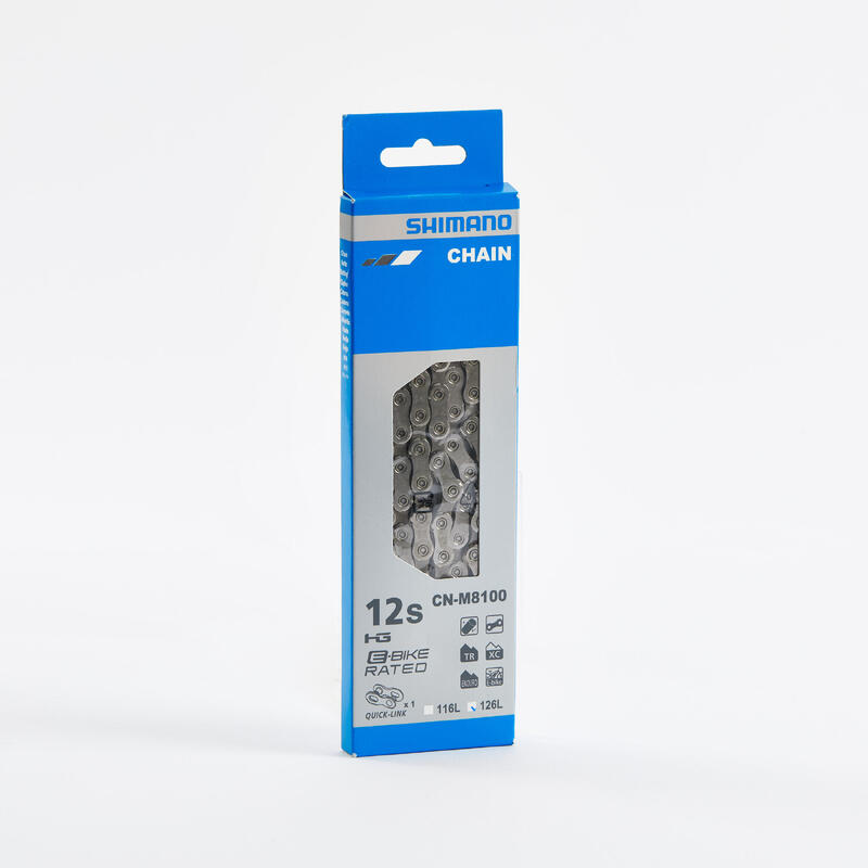 Chaîne shimano - Deore XT CN-M8100 - 12 Vitesses - 126 maillon - avec Quick Link