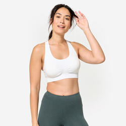 Brassière bretelles croisées maintien léger Femme, Rose