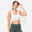 Brassière bretelles croisées maintien léger Femme, Blanc