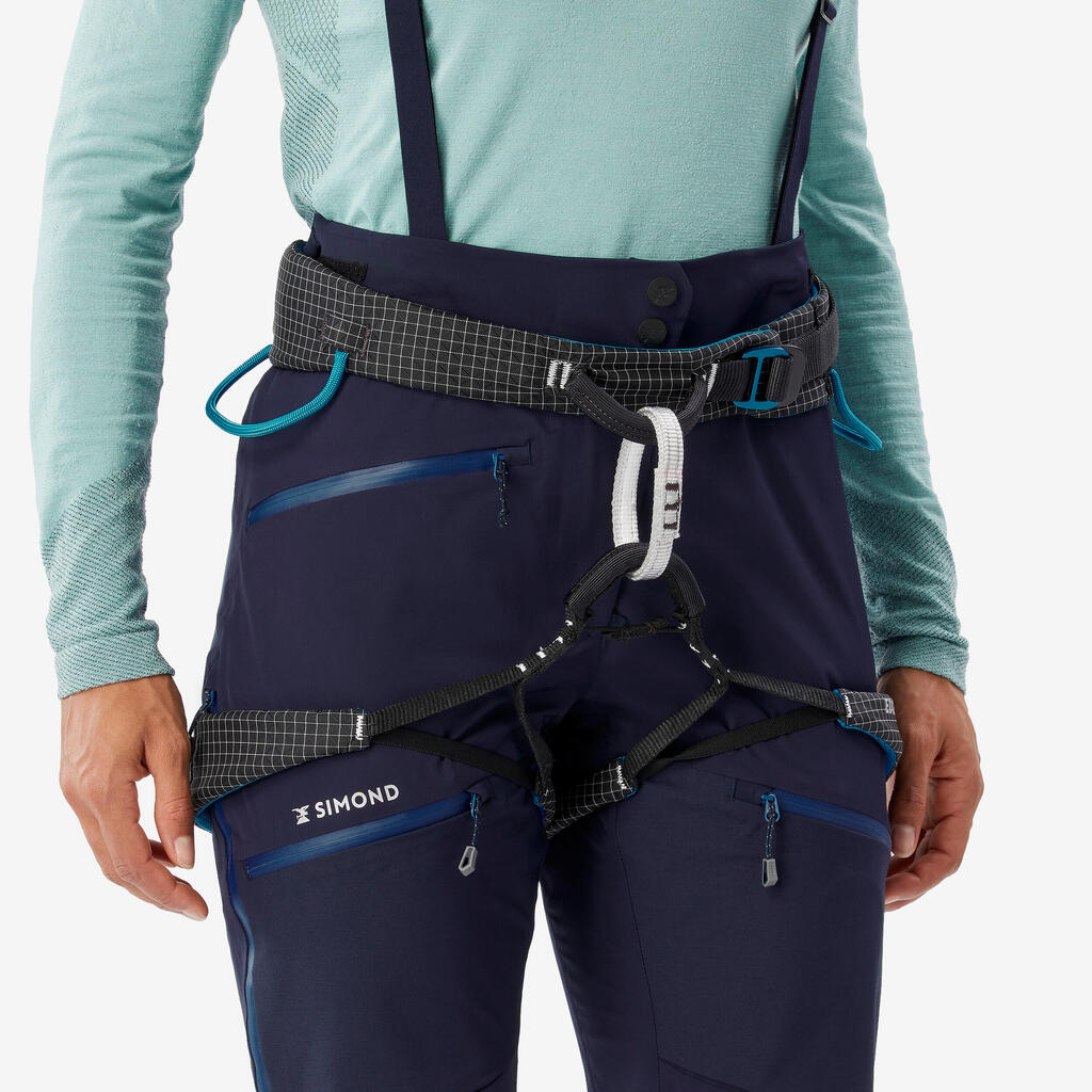 ŽENSKE VODOOTPORNE PANTALONE ZA PLANINARENJE ICE - PLAVO-CRNE