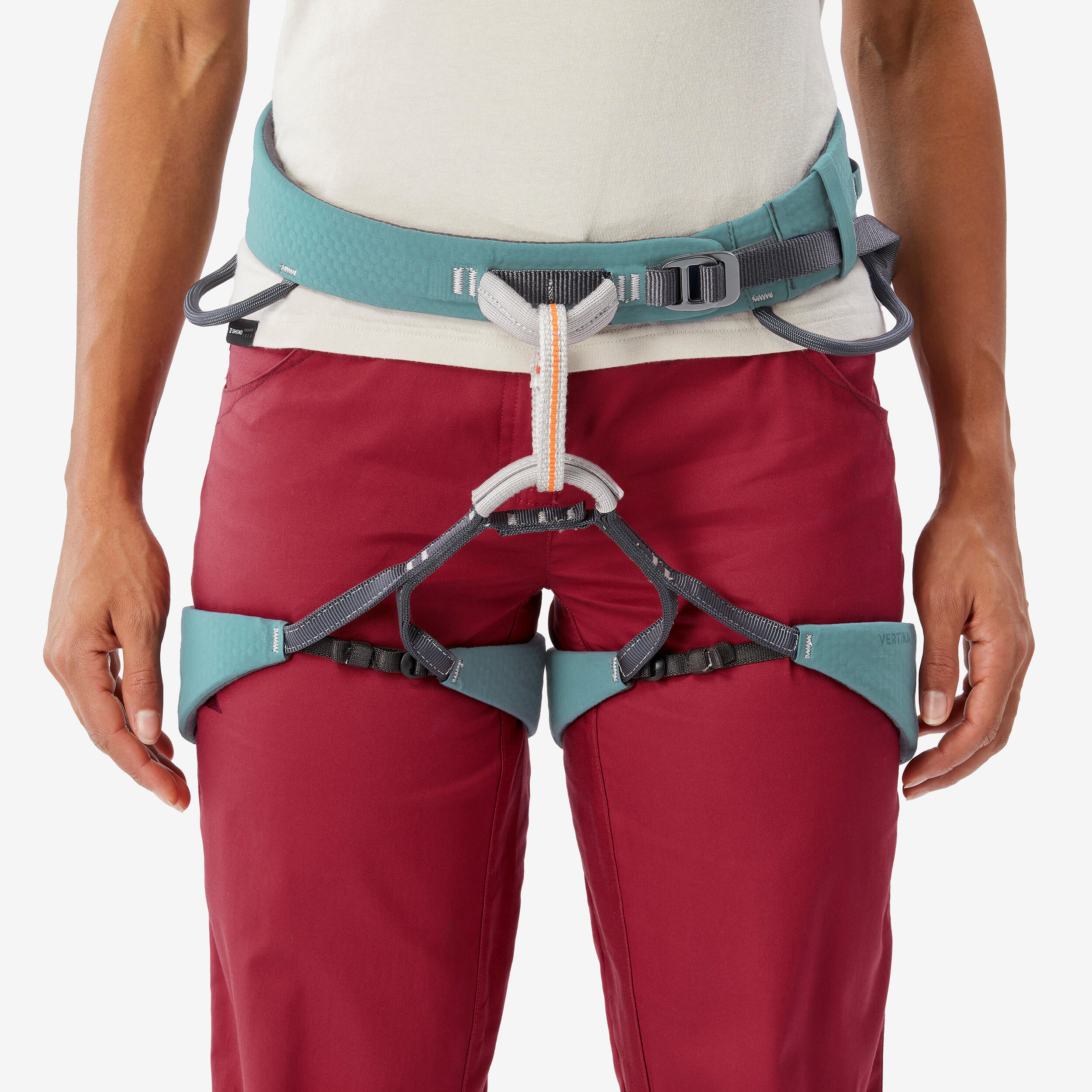 WOMEN’S COTTON STRETCH CLIMBING TROUSERS VERTIKA - RUBY RED 8/9