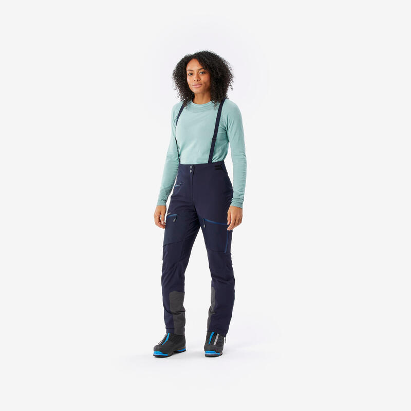 Pantalon Impermeabil Alpinism Ice Albastru-Negru Damă 