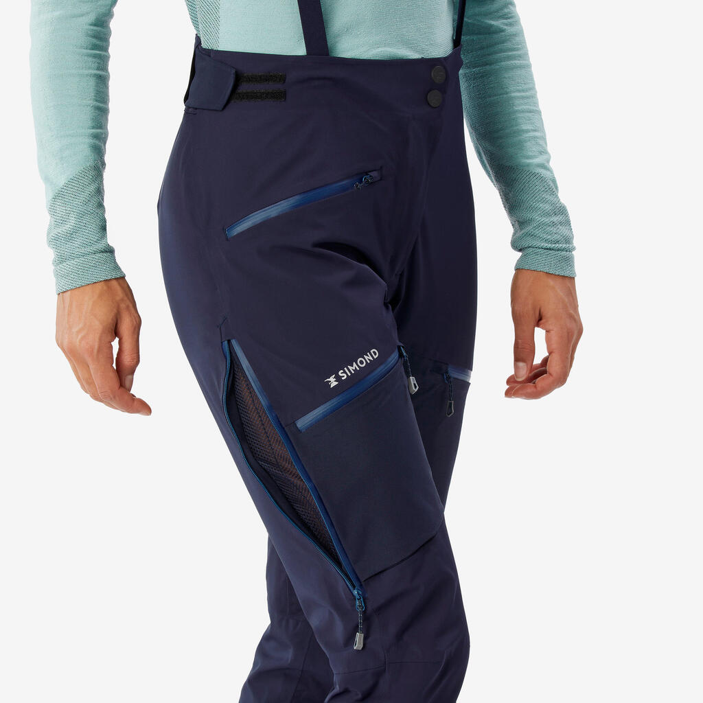 ŽENSKE VODOOTPORNE PANTALONE ZA PLANINARENJE ICE - PLAVO-CRNE