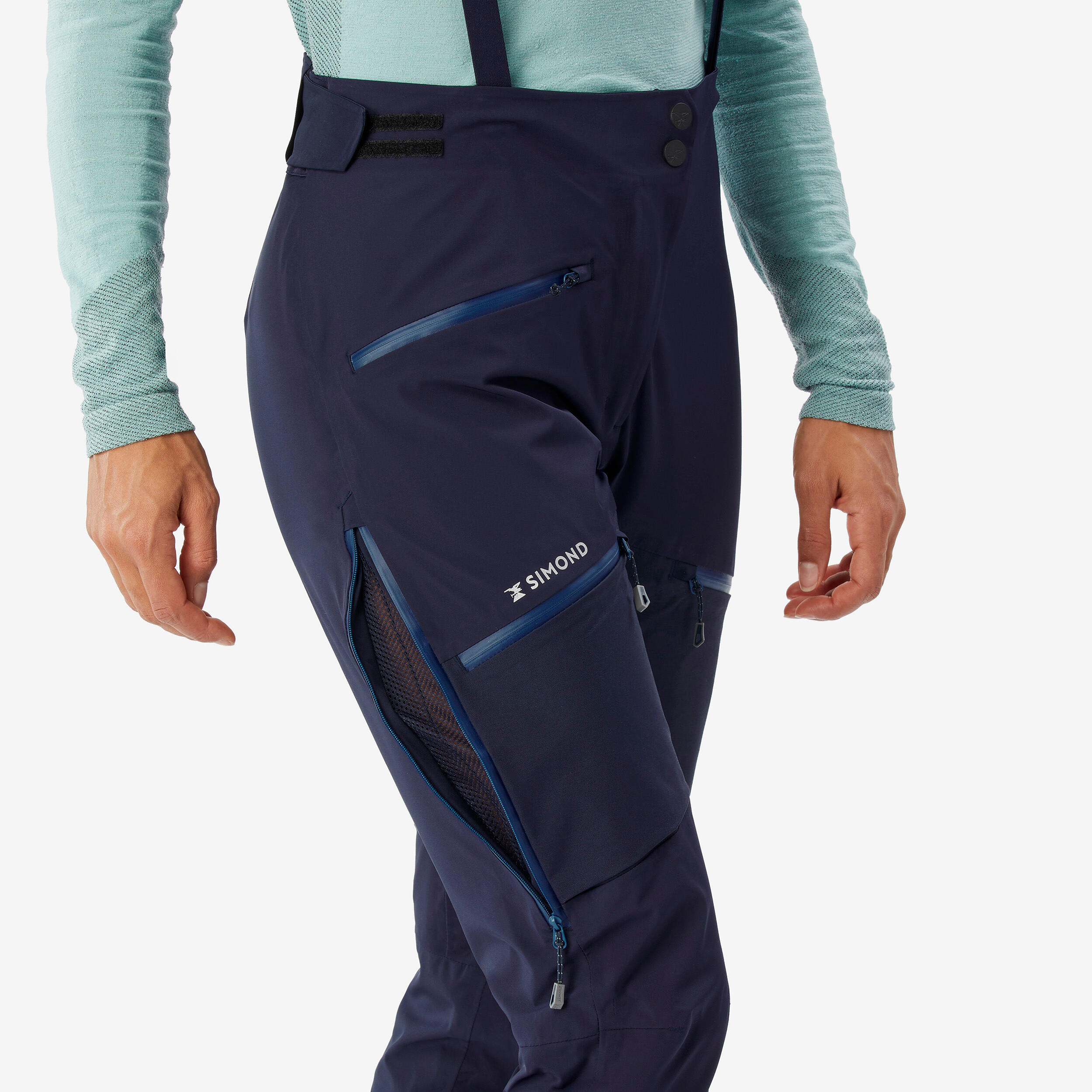 Women's mountaineering waterproof ICE trousers - Blue black 4/14