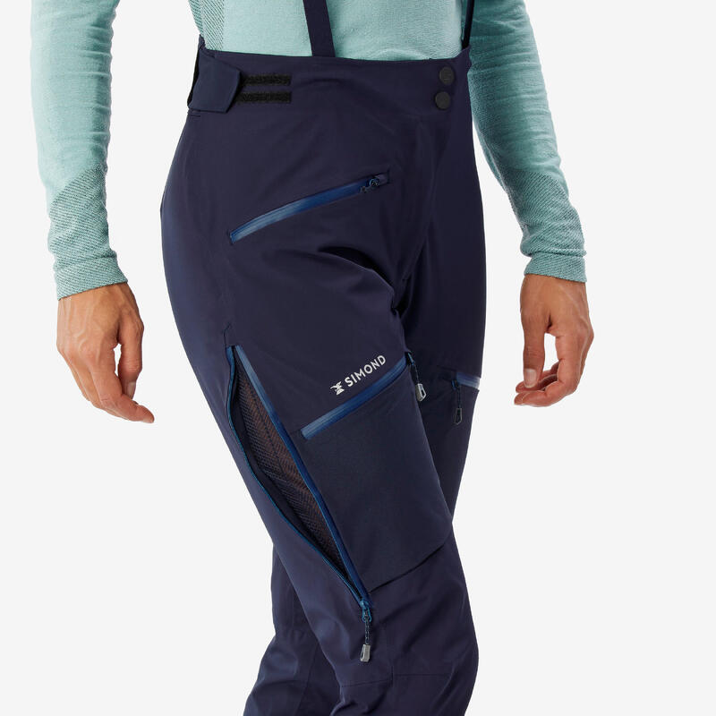 Pantalon Impermeabil Alpinism Ice Albastru-Negru Damă 