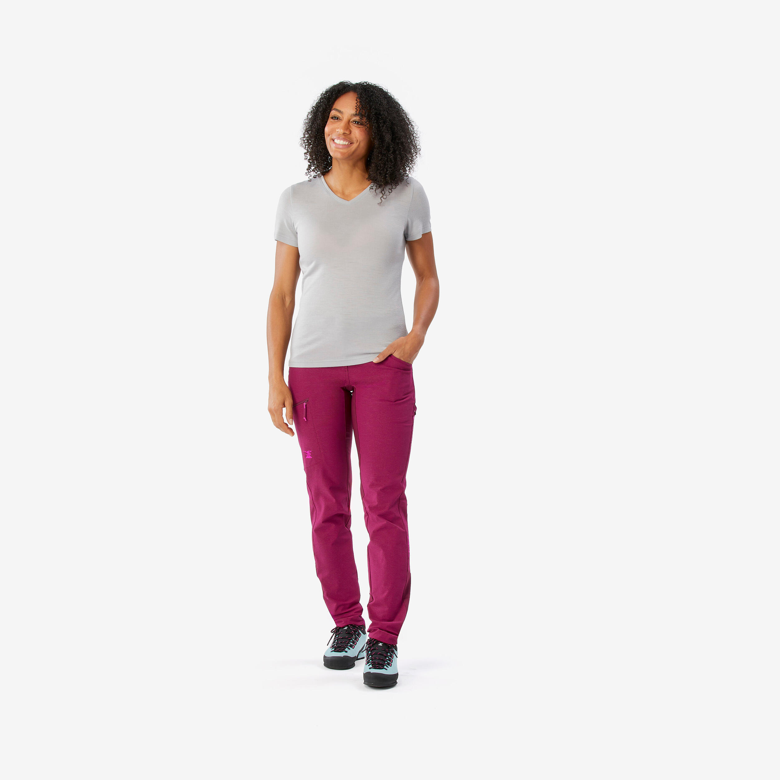 Pantalón de montaña y escalada resistente Mujer Simond Edge 3/13
