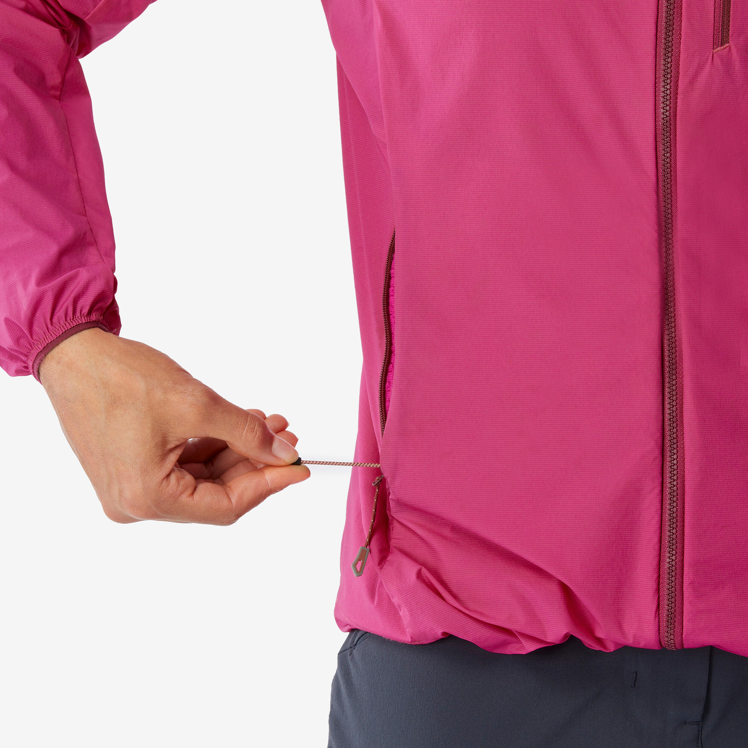 WOMEN'S WINDPROOF JACKET FOR MOUNTAINEERING - FUCHSIA PINK