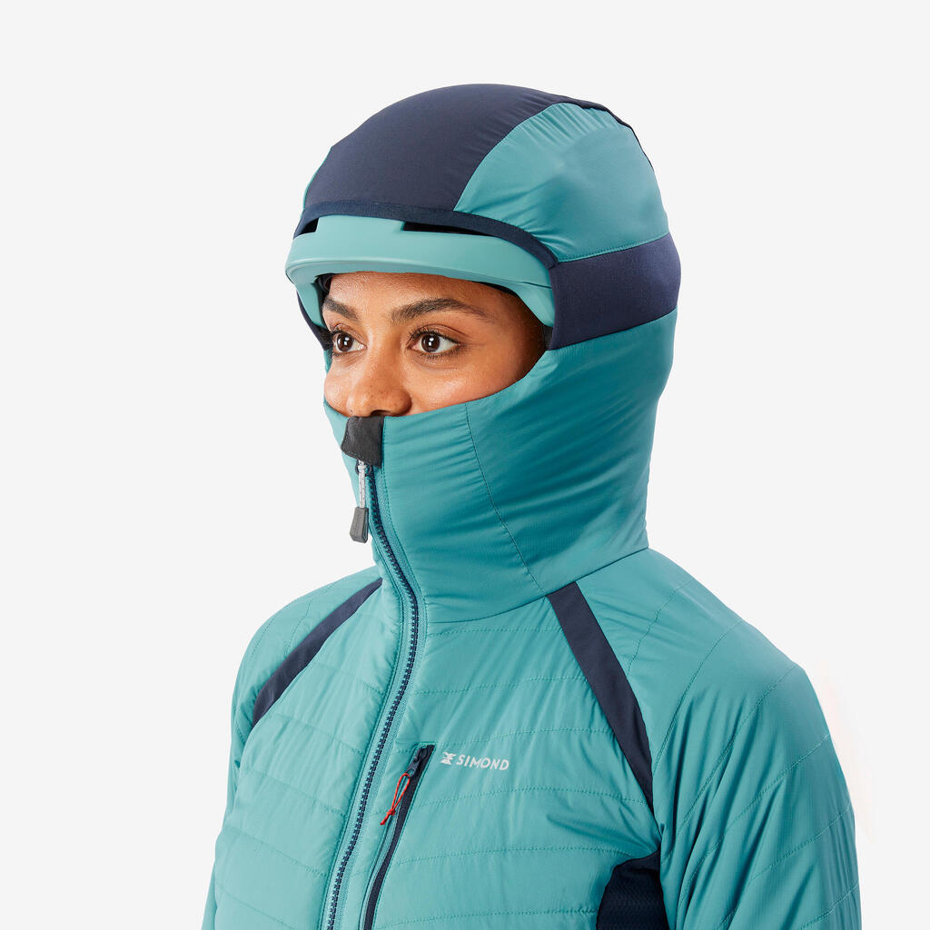 WOMEN'S HYBRID JACKET SPRINT SYNTHETIC & WOOL MOUNTAINEERING - BLUE GREY