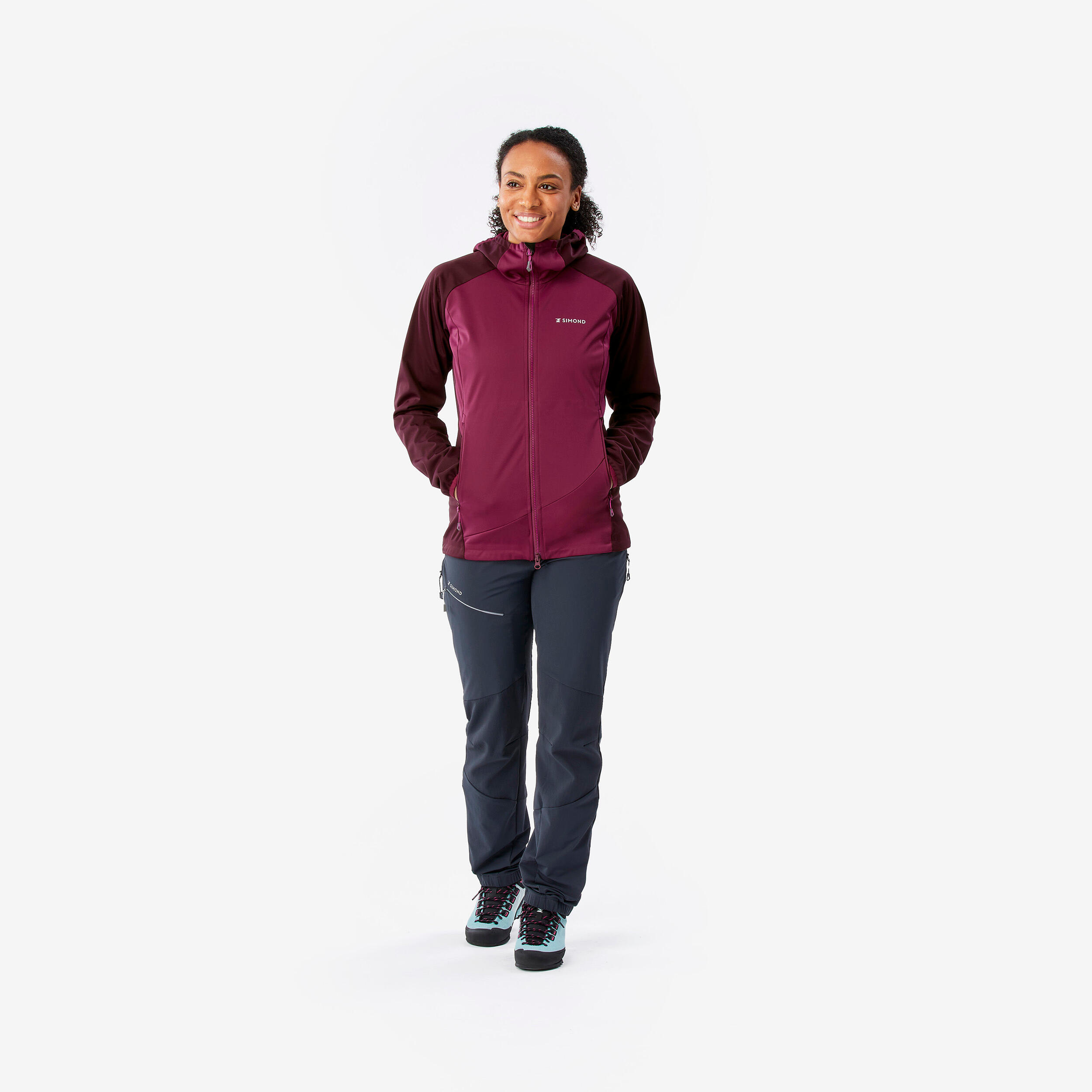 Women's Mountaineering Softshell Jacket - Beetroot Red