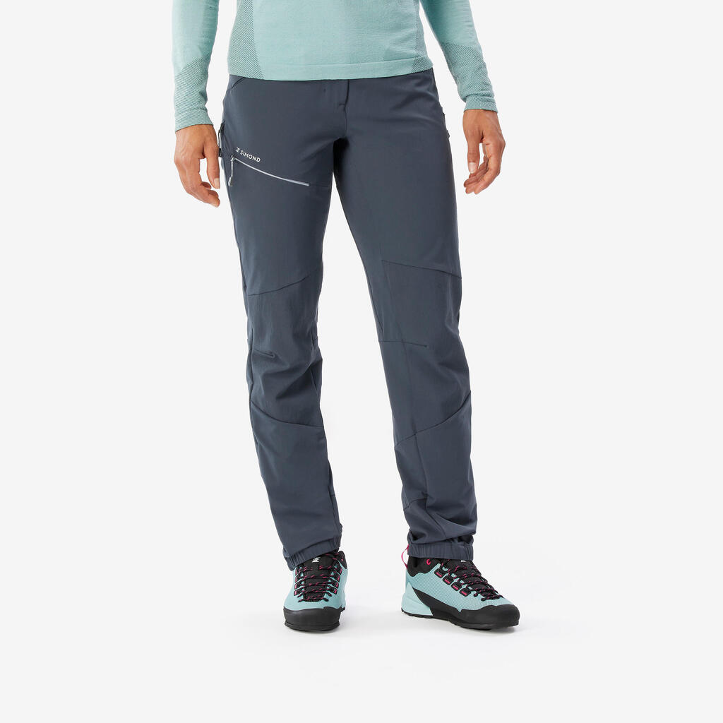 Tamnosive ženske pantalone za planinarenje LIGHT EVO