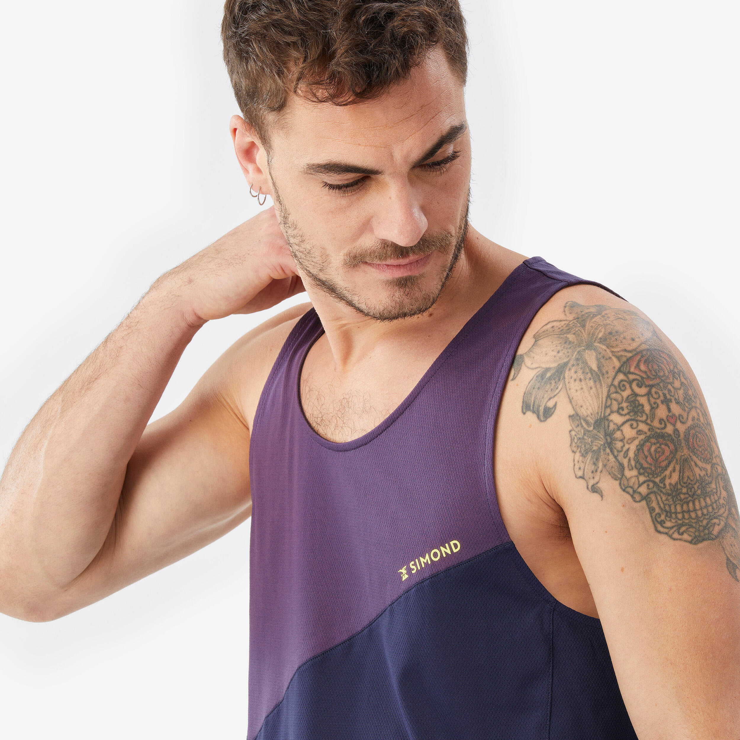 Herren Tanktop - Edge aubergine 3/5